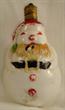 Figural milk glass roly poly Snowman light bulb